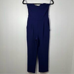 Express Women’s Strapless Blue/Purple Jumpsuit Size 2